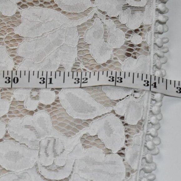 Vince Camuto Floral Lace Boho Shift Dress White Size 6 - Picture 6 of 16